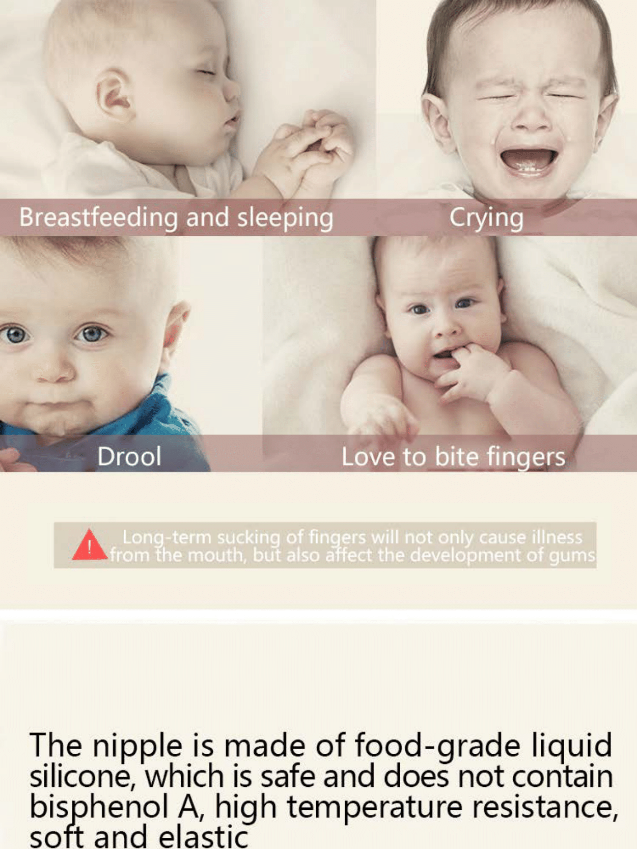 Sucette transparente pour bébé BABYDISE
