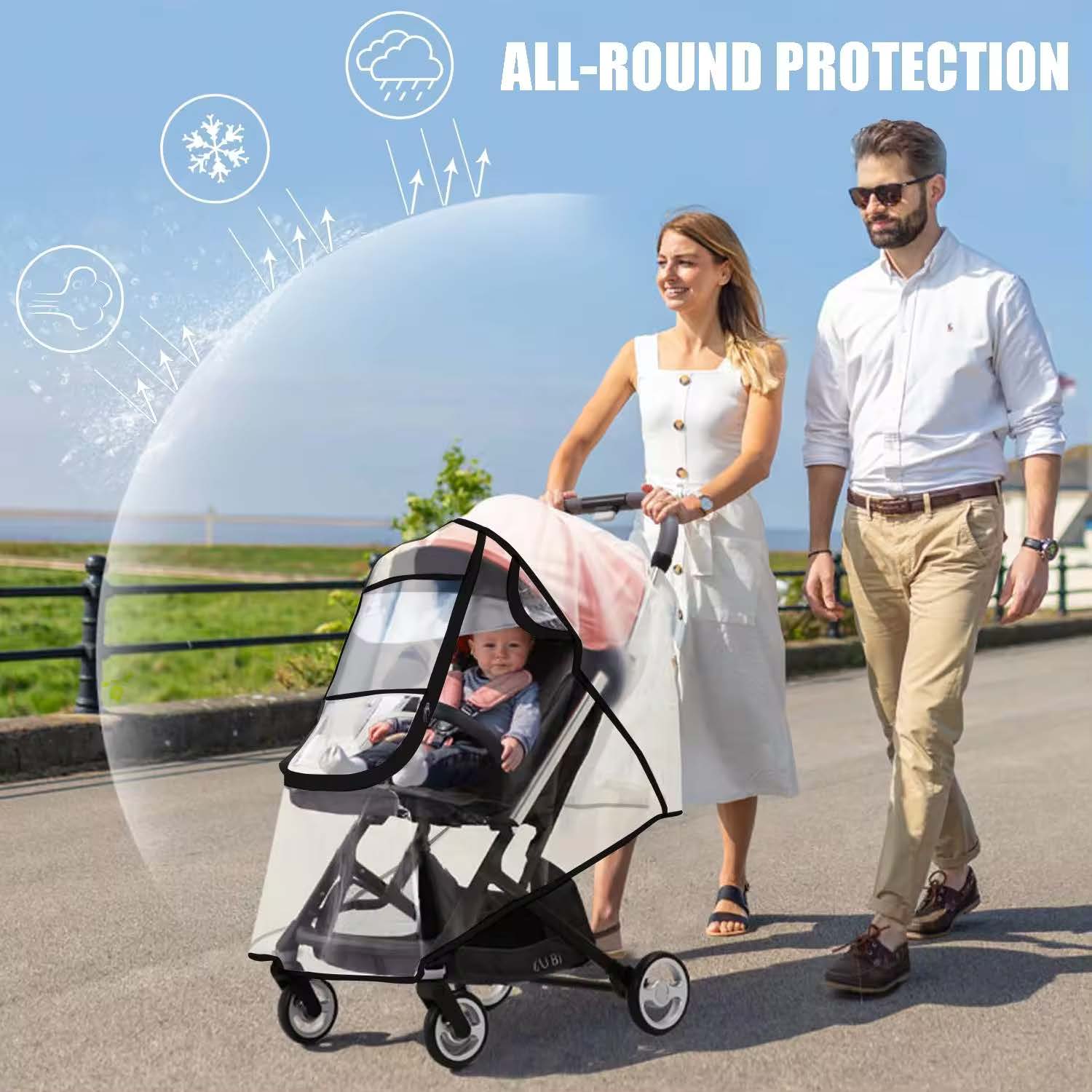 BABYDISE Stroller Rain Cover Weather Shield