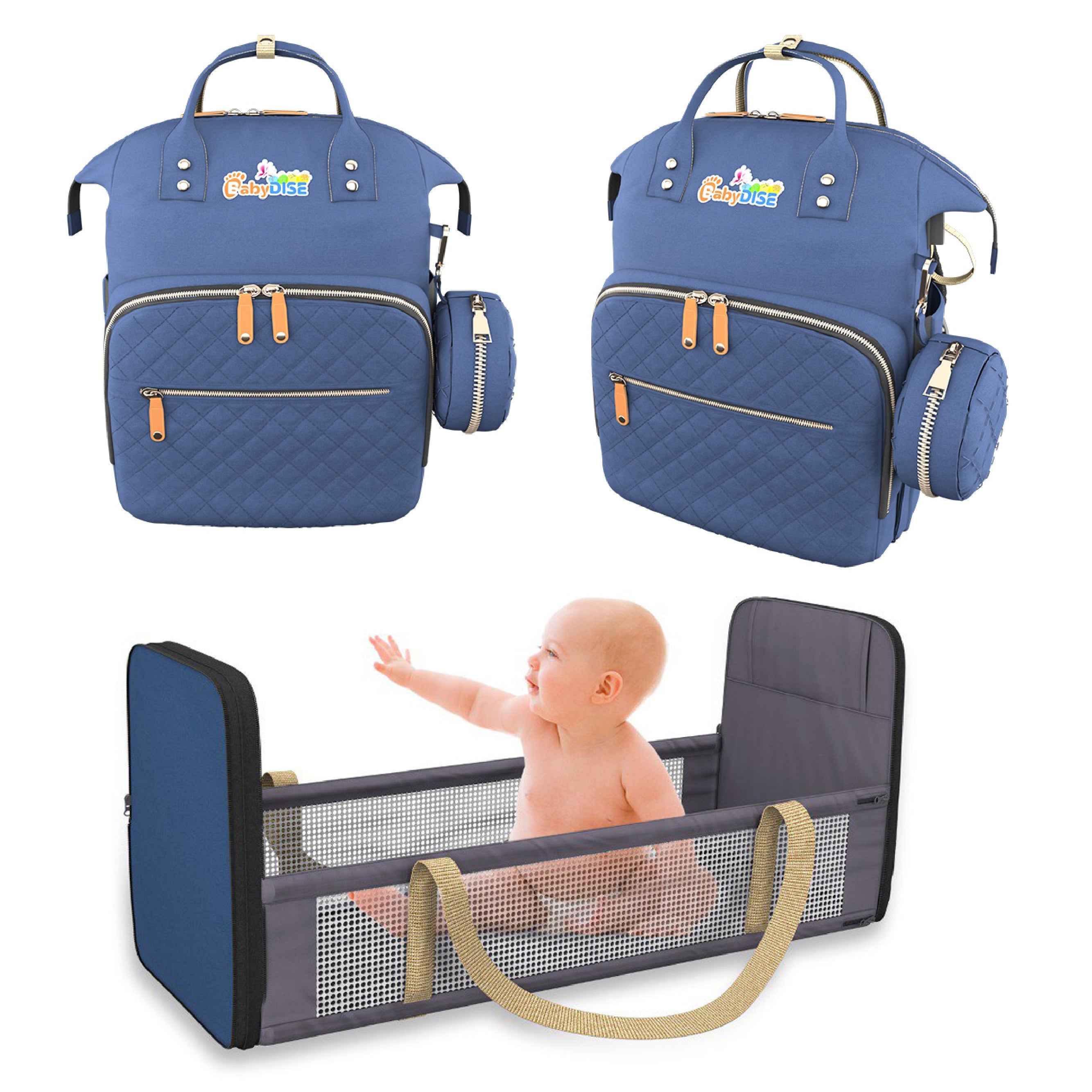Sac à langer bleu