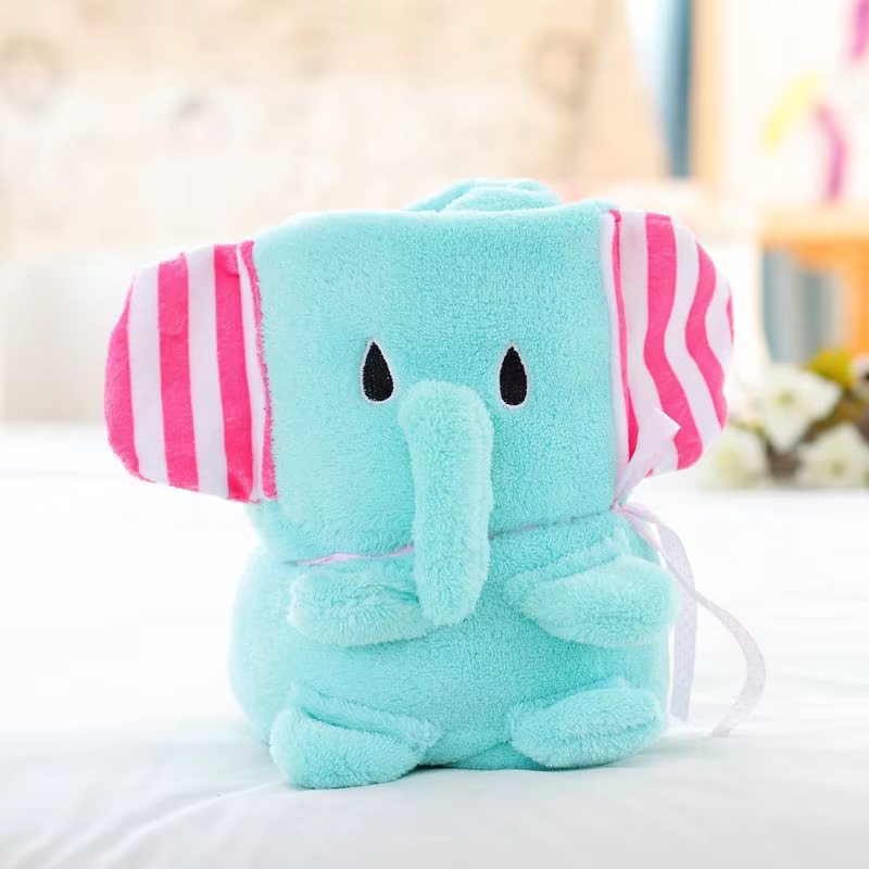 Blue Elephant with pink ears