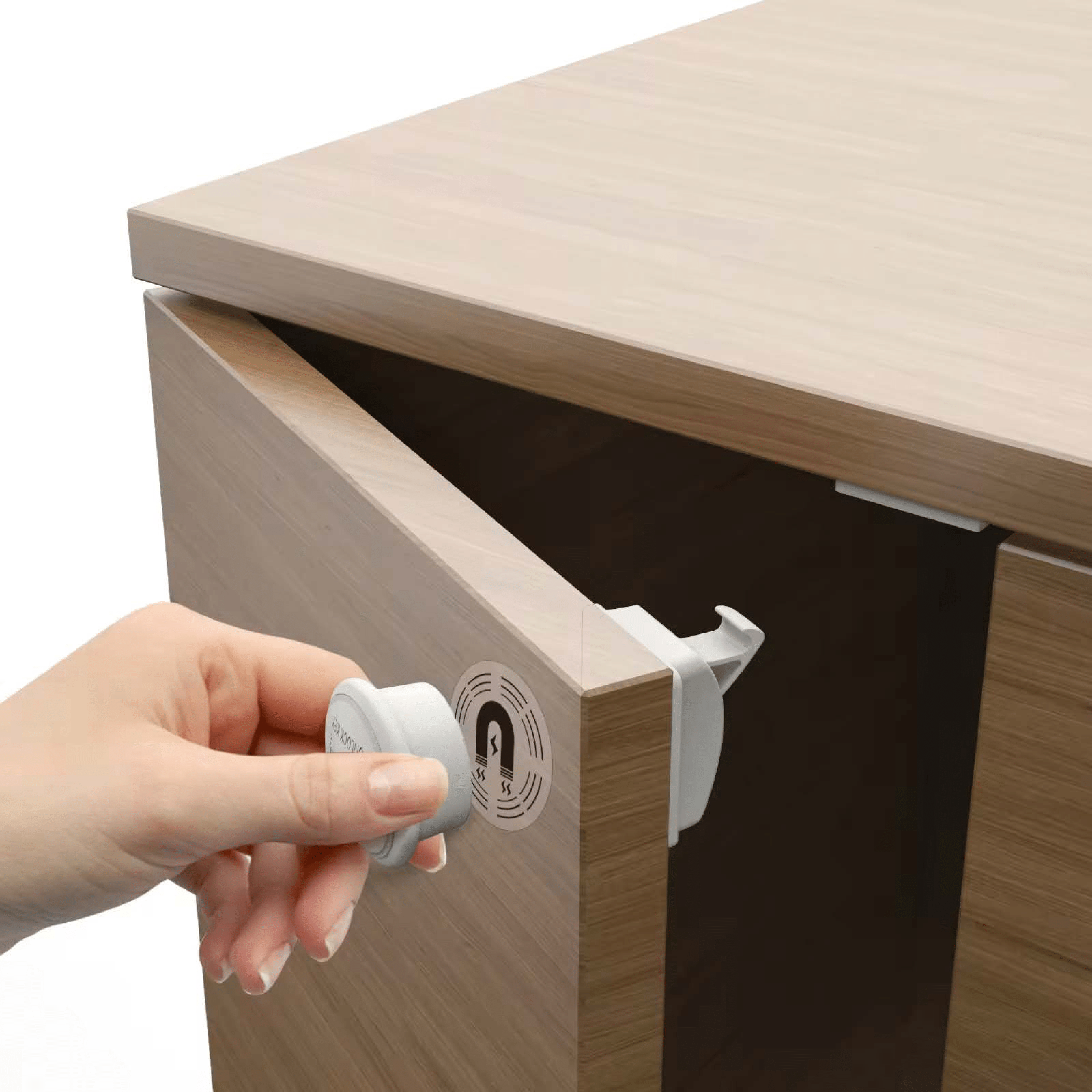 Pack of 8 + 2 magnetic keys white