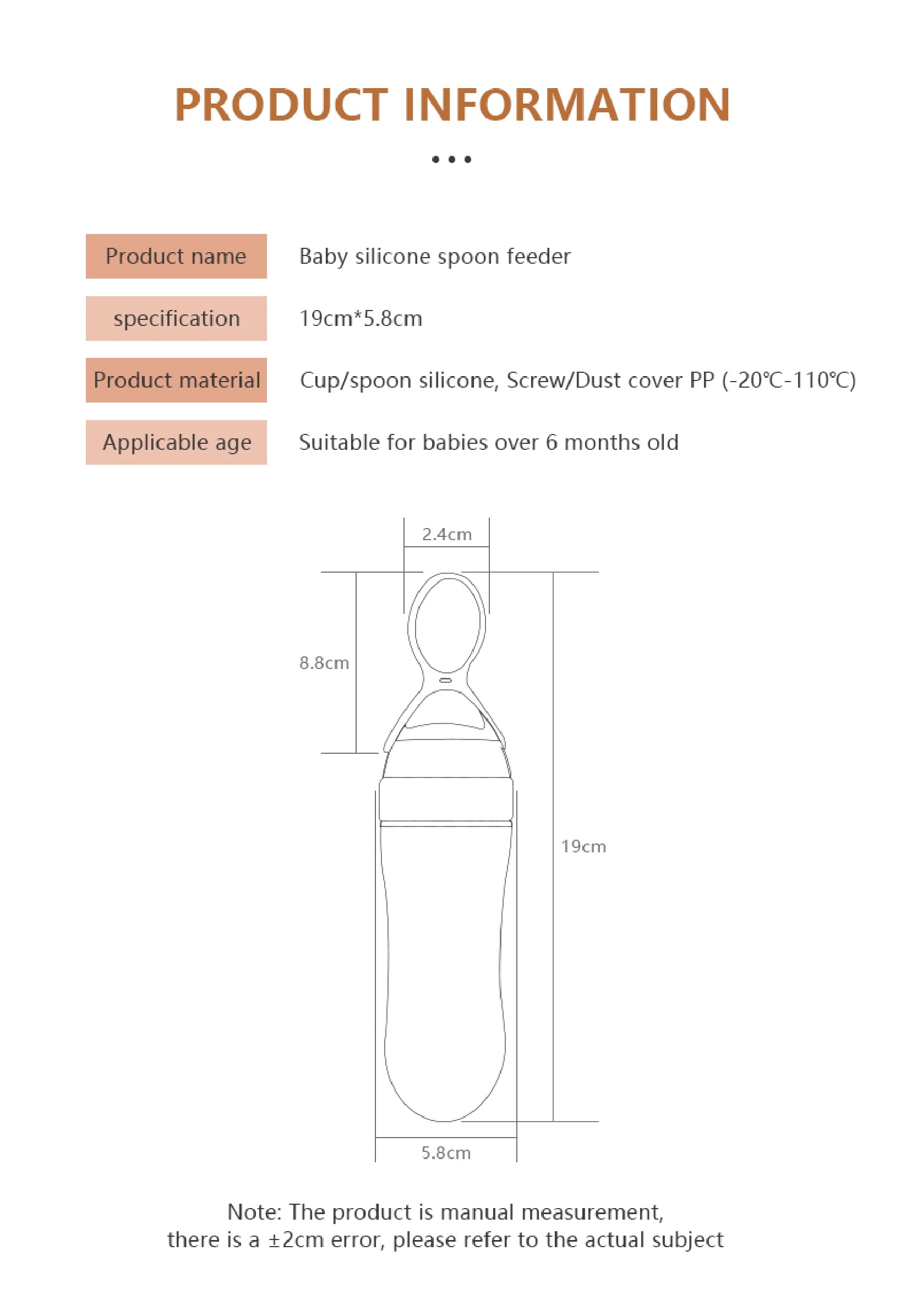 BABYDISE Distributeur d'aliments pour bébé en silicone/Cuillère distributrice d'aliments pour bébé portable