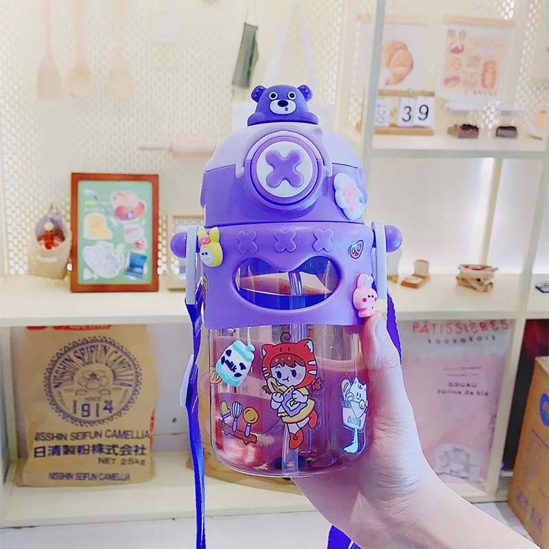 BABYDISE Cartoon Straw Bottle