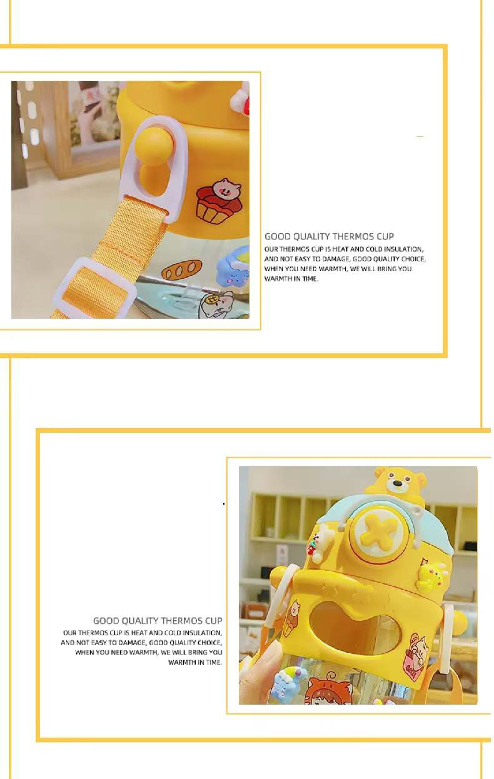 BABYDISE Cartoon Straw Bottle