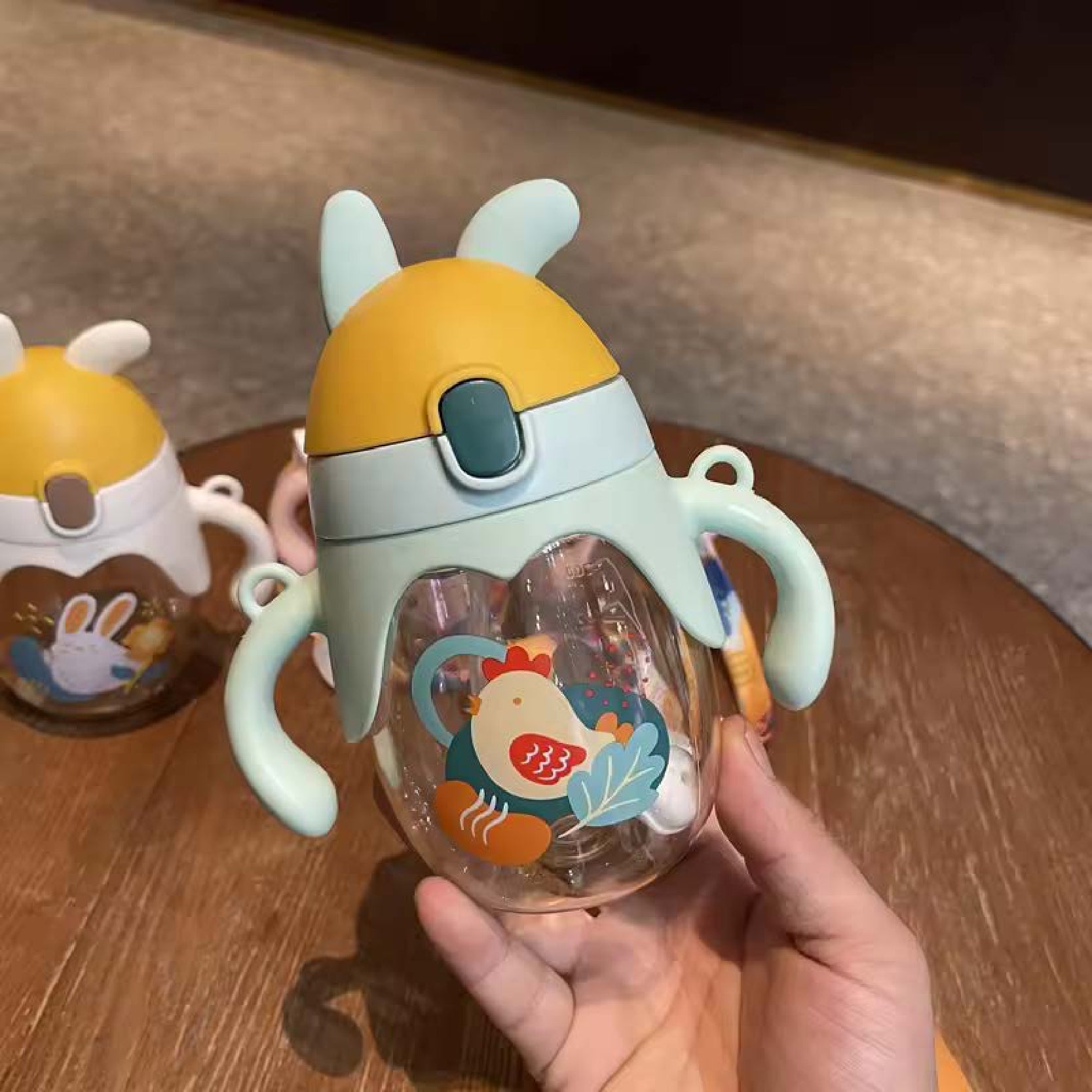 BABYDISE Bunny Weighted Straw Water Bottle