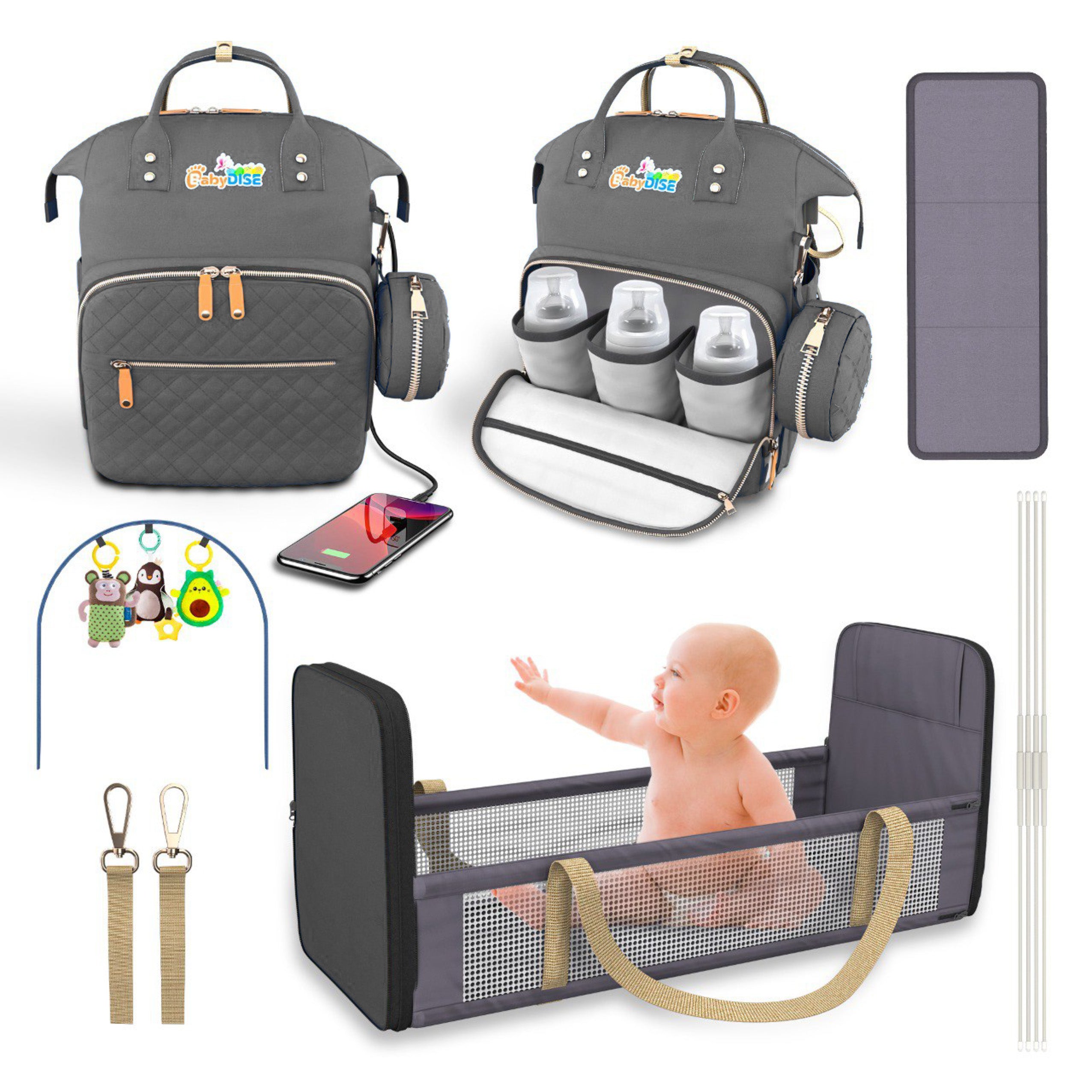 Diaper Bag Grey