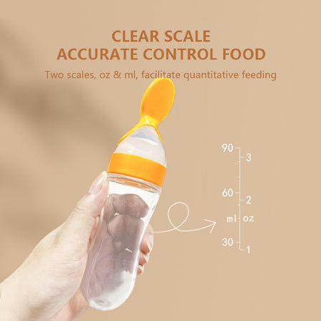 BABYDISE Silicon Baby Food Squeeze Feeder/Portable Baby Food Dispensing Spoon | 1 Piece