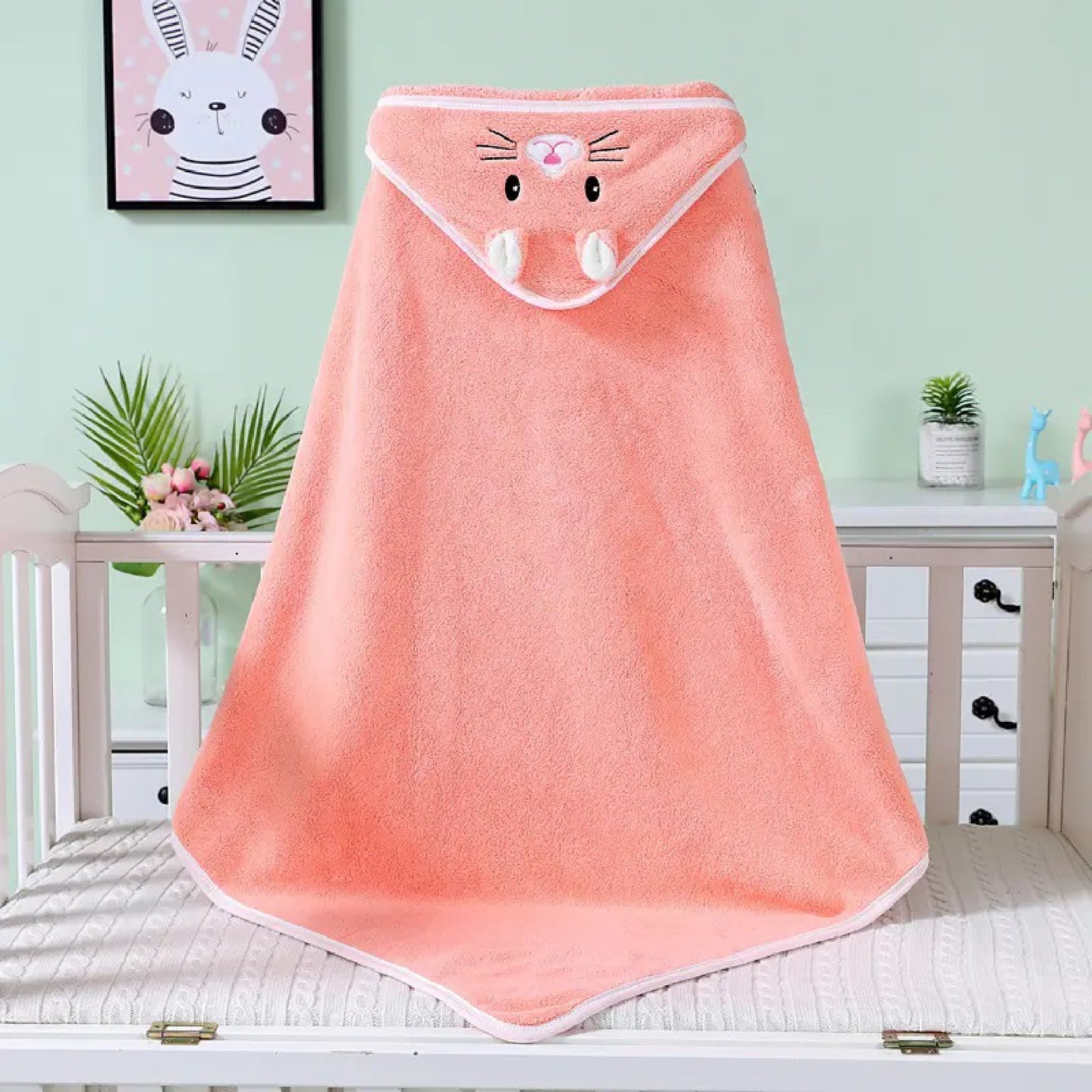 Serviette de bain pour bébé BABYDISE avec animaux de dessin animé 